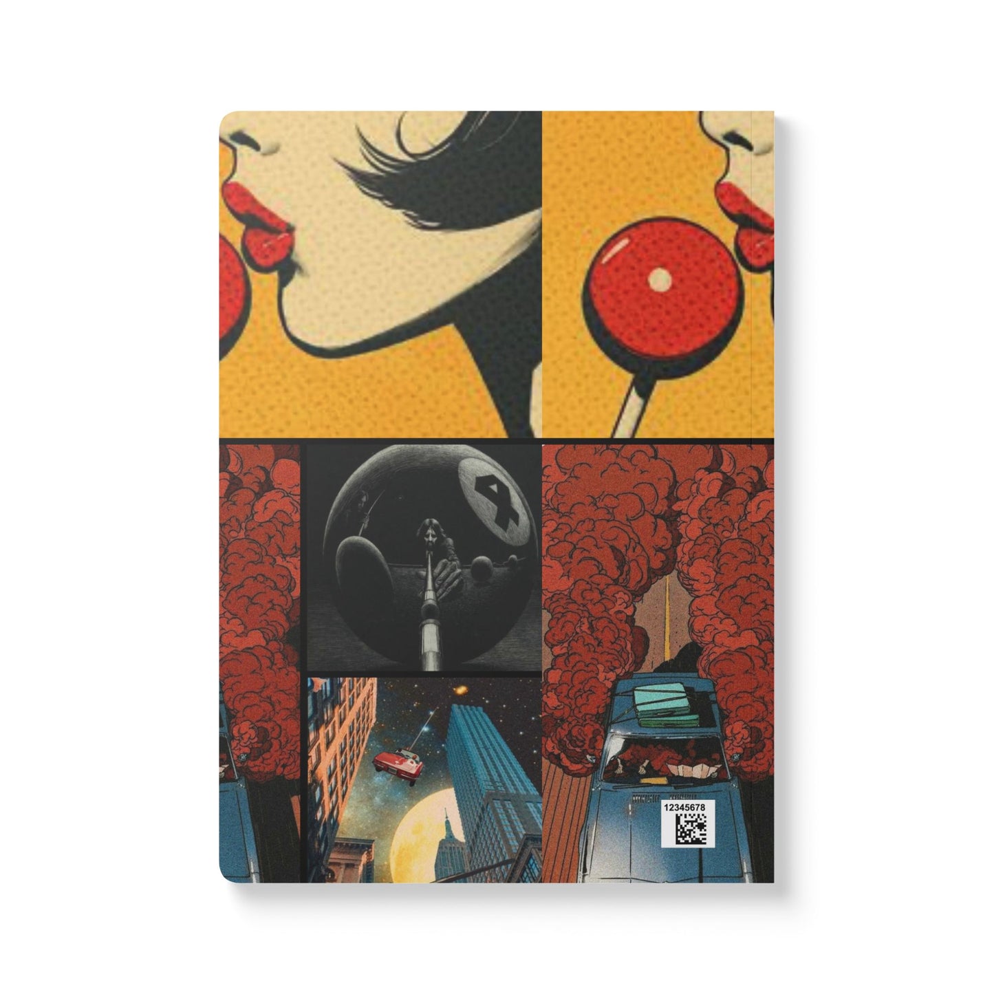 Retro Art Softcover Journal with Inside Prints - Perfect for Creative Minds