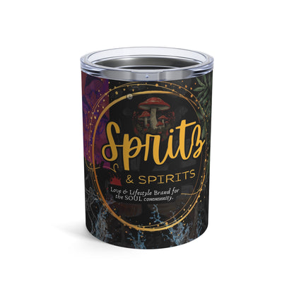 Spritz & Spirits Signature 10oz Tumbler - Fun Lifestyle Drinkware and Canister