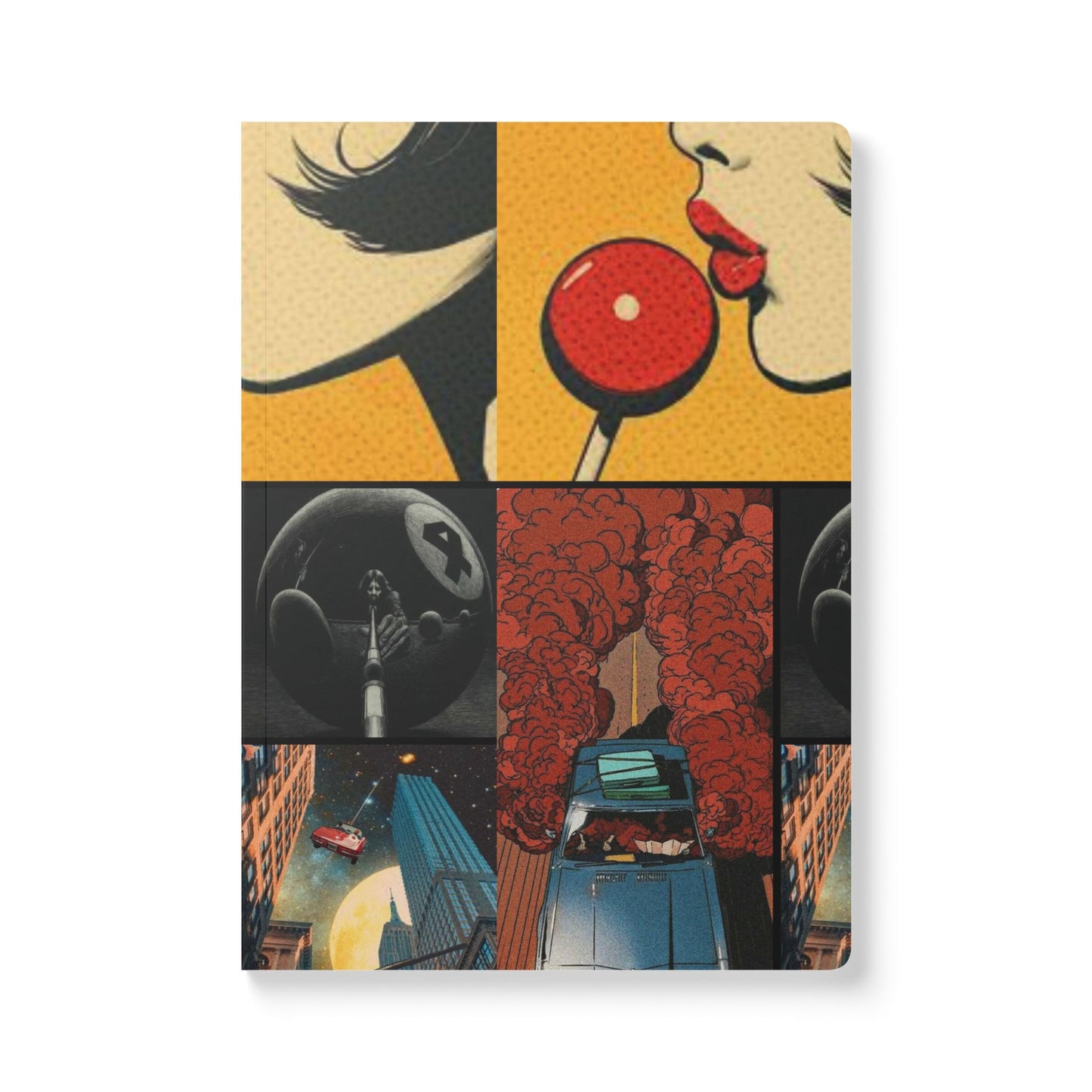 Retro Art Softcover Journal with Inside Prints - Perfect for Creative Minds