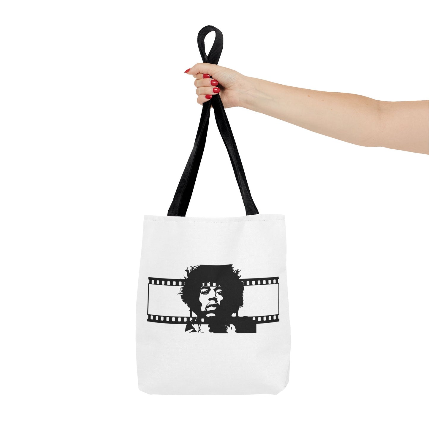 Jimi Hendrix Retro Film Tote Bag with Iconic Music Legend Design