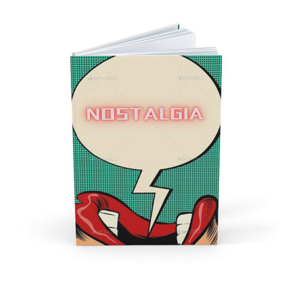 Nostalgia Hardcover Journal - A5 Size, Retro Pop Art Design