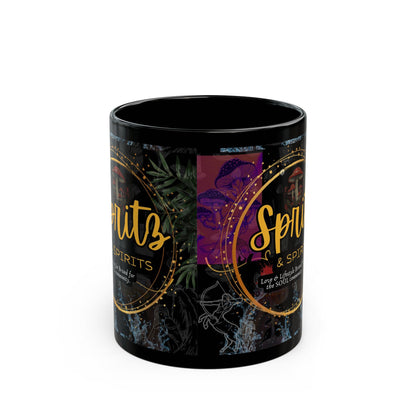 Spirits & Spirits Signature Member Black Mug - 11oz & 15oz Coffee Cup