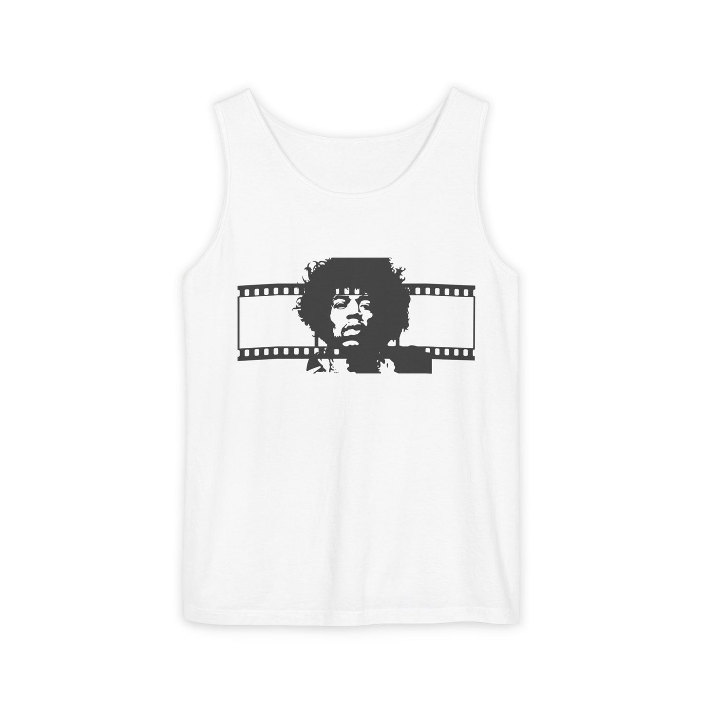 Unisex Jimi Hendrix Dyed Tank Top - Vintage Film Jimi Hendrix Design