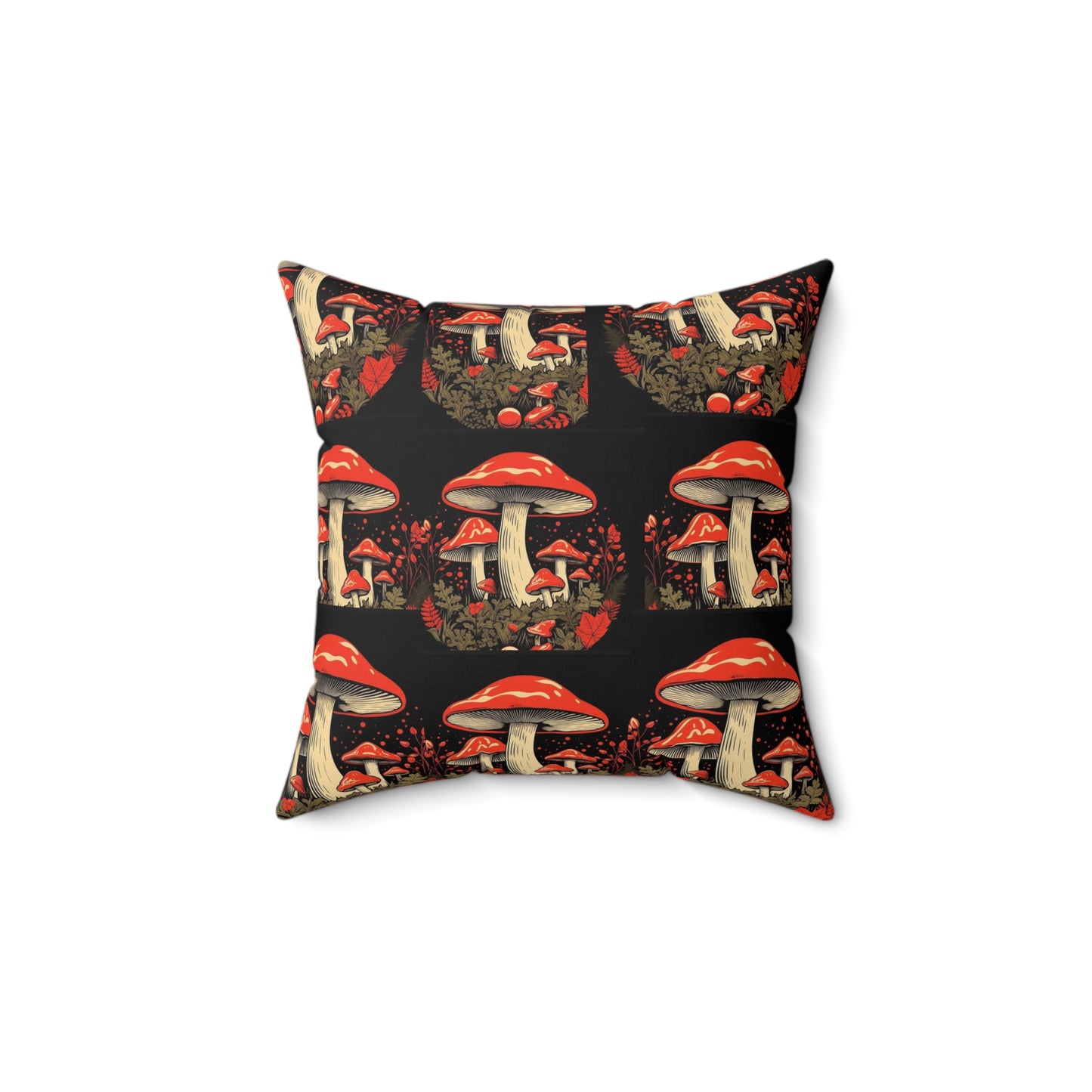 Trippy Mushroom Accent Pillow - Cozy Decorative Cushion for Nature Lovers