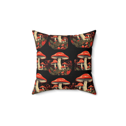 Trippy Mushroom Accent Pillow - Cozy Decorative Cushion for Nature Lovers