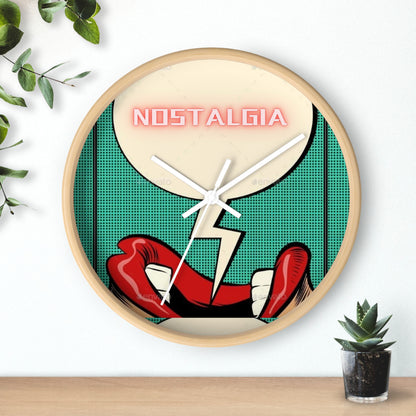 Retro Nostalgia Wall Clock - Vintage Pop Art Design for Home Decor