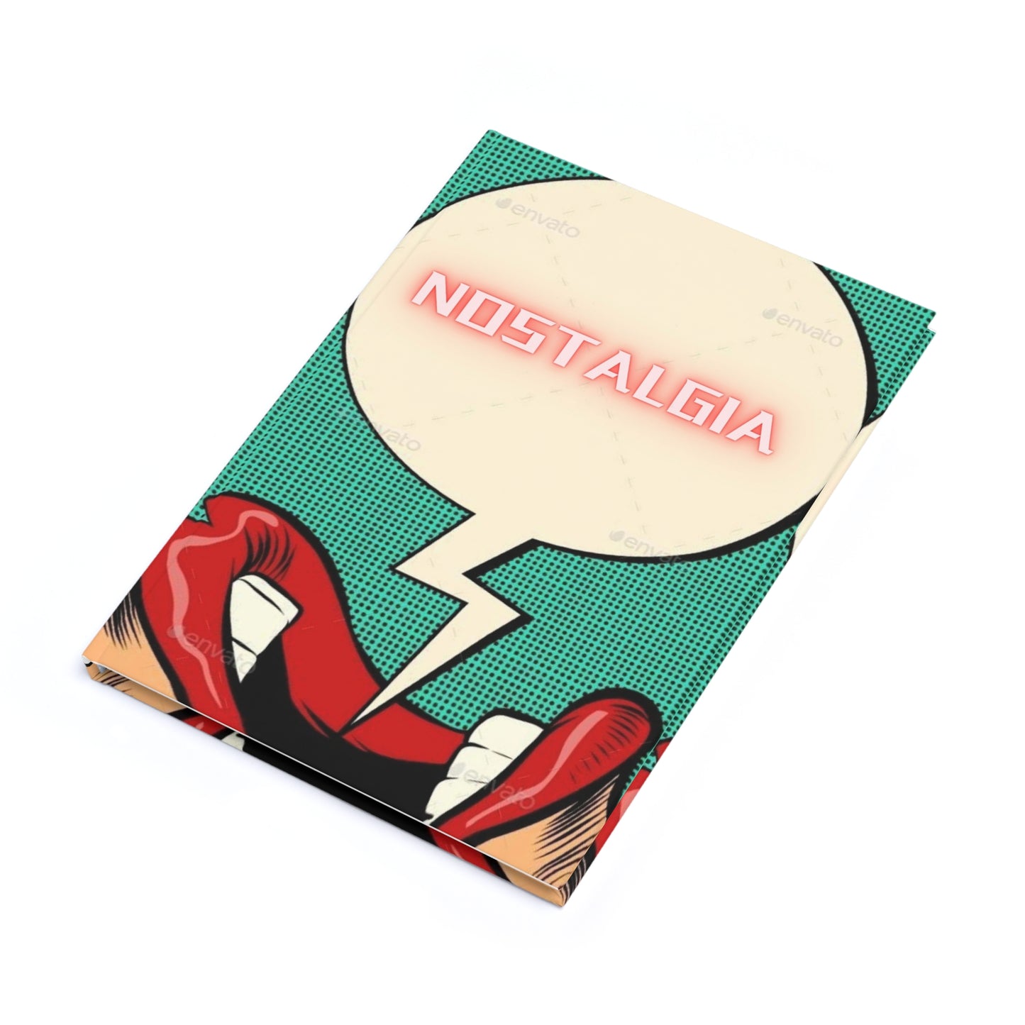 Nostalgia Hardcover Journal - A5 Size, Retro Pop Art Design