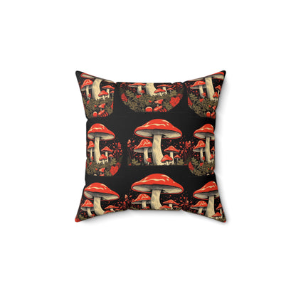 Trippy Mushroom Accent Pillow - Cozy Decorative Cushion for Nature Lovers