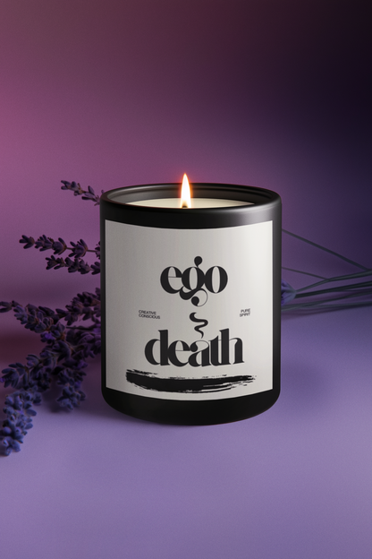 Ego Death Candle - 11oz Frosted Glass - Relaxing Scented Home Decor