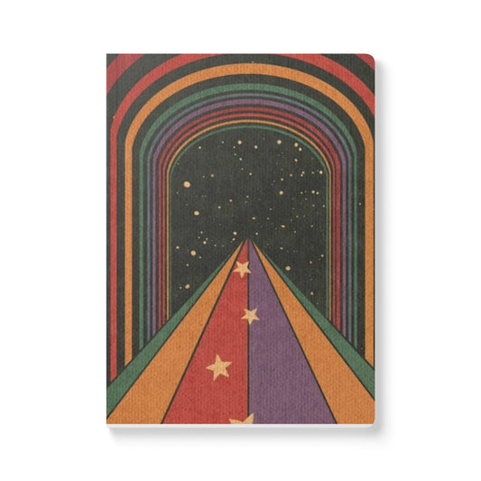 Colorful Cosmic Softcover Journal with Star Design - Perfect for Creative Souls