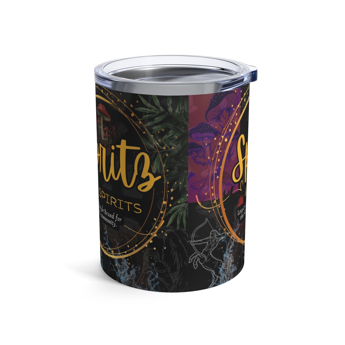 Spritz & Spirits Signature 10oz Tumbler - Fun Lifestyle Drinkware and Canister