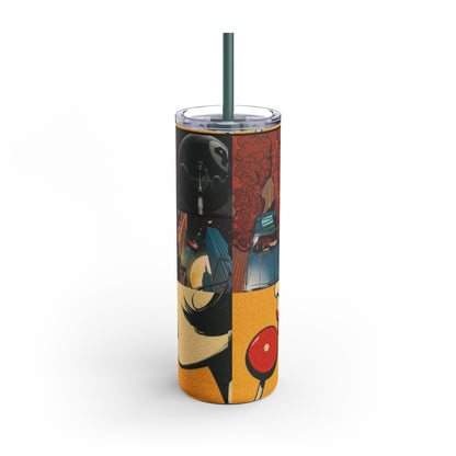 Retro Vintage Vibes Matte Tumbler - 20oz, Stylish Drinkware with Pop Art Design