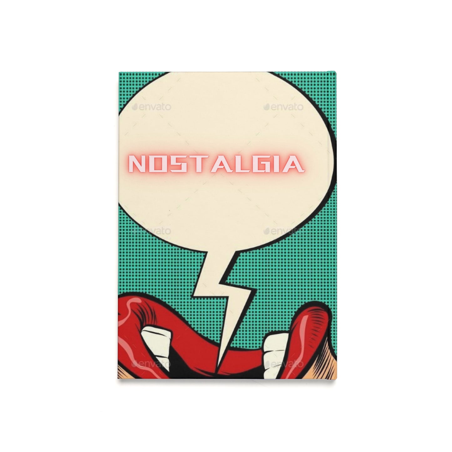 Nostalgia Hardcover Journal - A5 Size, Retro Pop Art Design