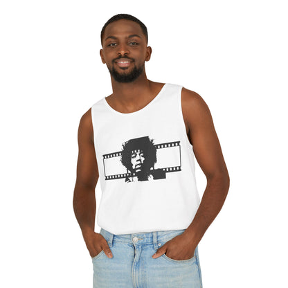 Unisex Jimi Hendrix Dyed Tank Top - Vintage Film Jimi Hendrix Design