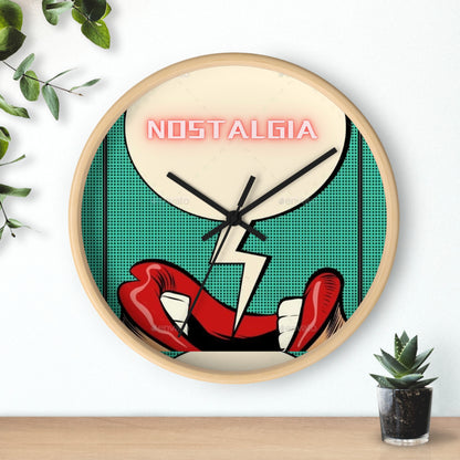 Retro Nostalgia Wall Clock - Vintage Pop Art Design for Home Decor