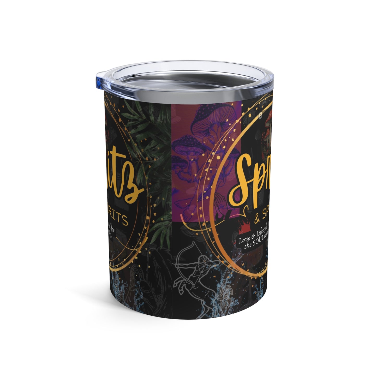 Spritz & Spirits Signature 10oz Tumbler - Fun Lifestyle Drinkware and Canister