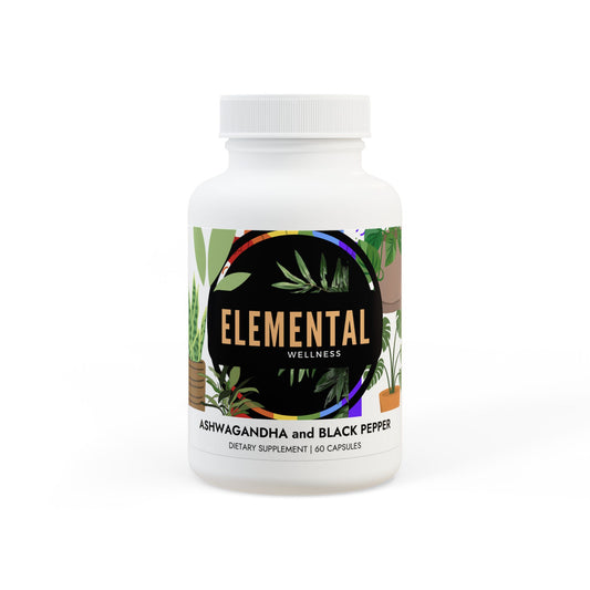 ELEMENTAL Ashwagandha and Black Pepper Supplement (60 capsules)