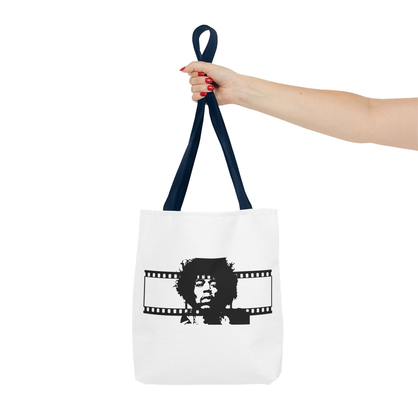 Jimi Hendrix Retro Film Tote Bag with Iconic Music Legend Design