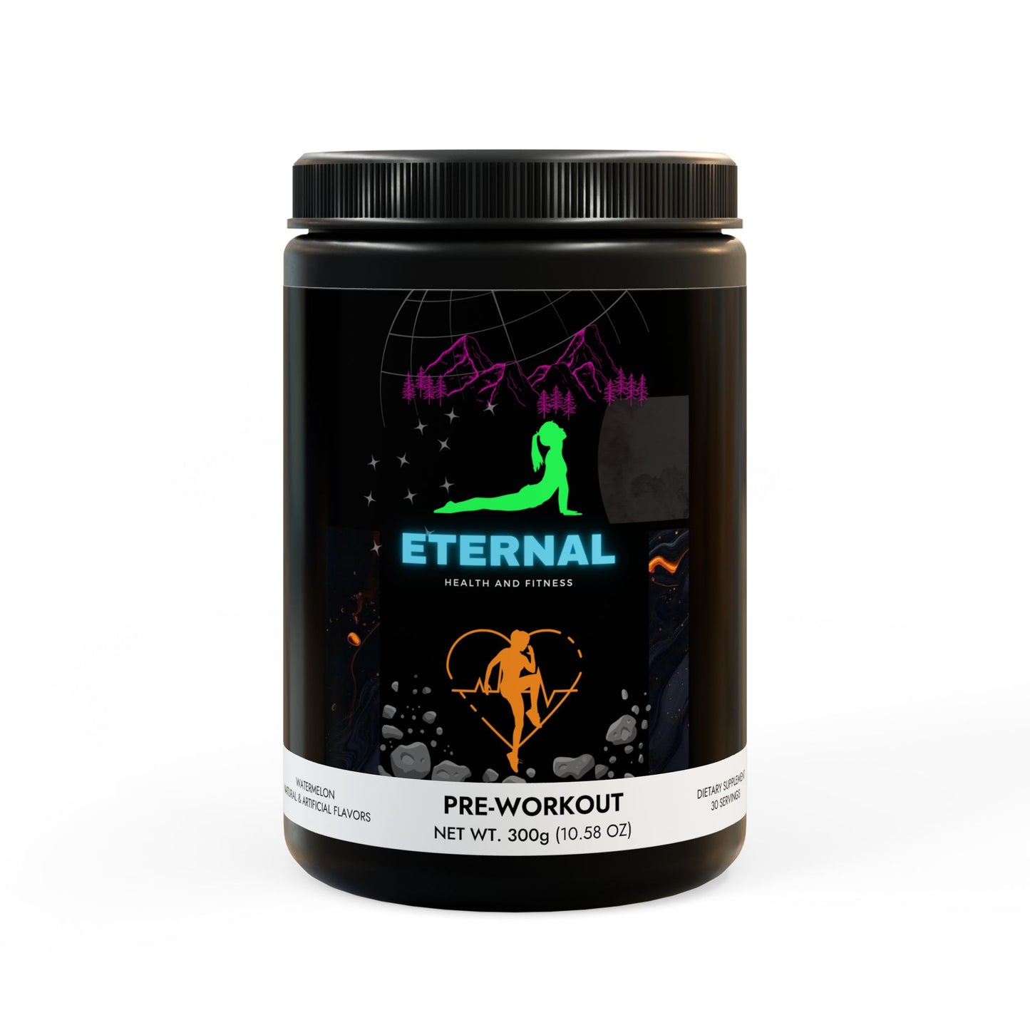 Eternal Health & Fitness Pre-Workout Supplement, Watermelon (300g, 10.58oz)