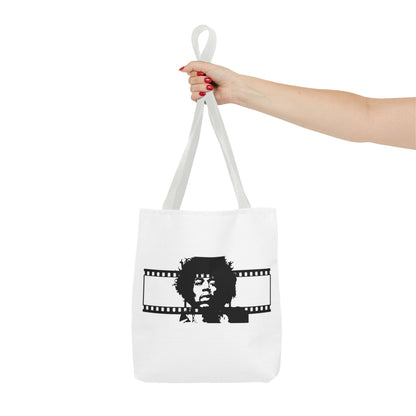 Jimi Hendrix Retro Film Tote Bag with Iconic Music Legend Design